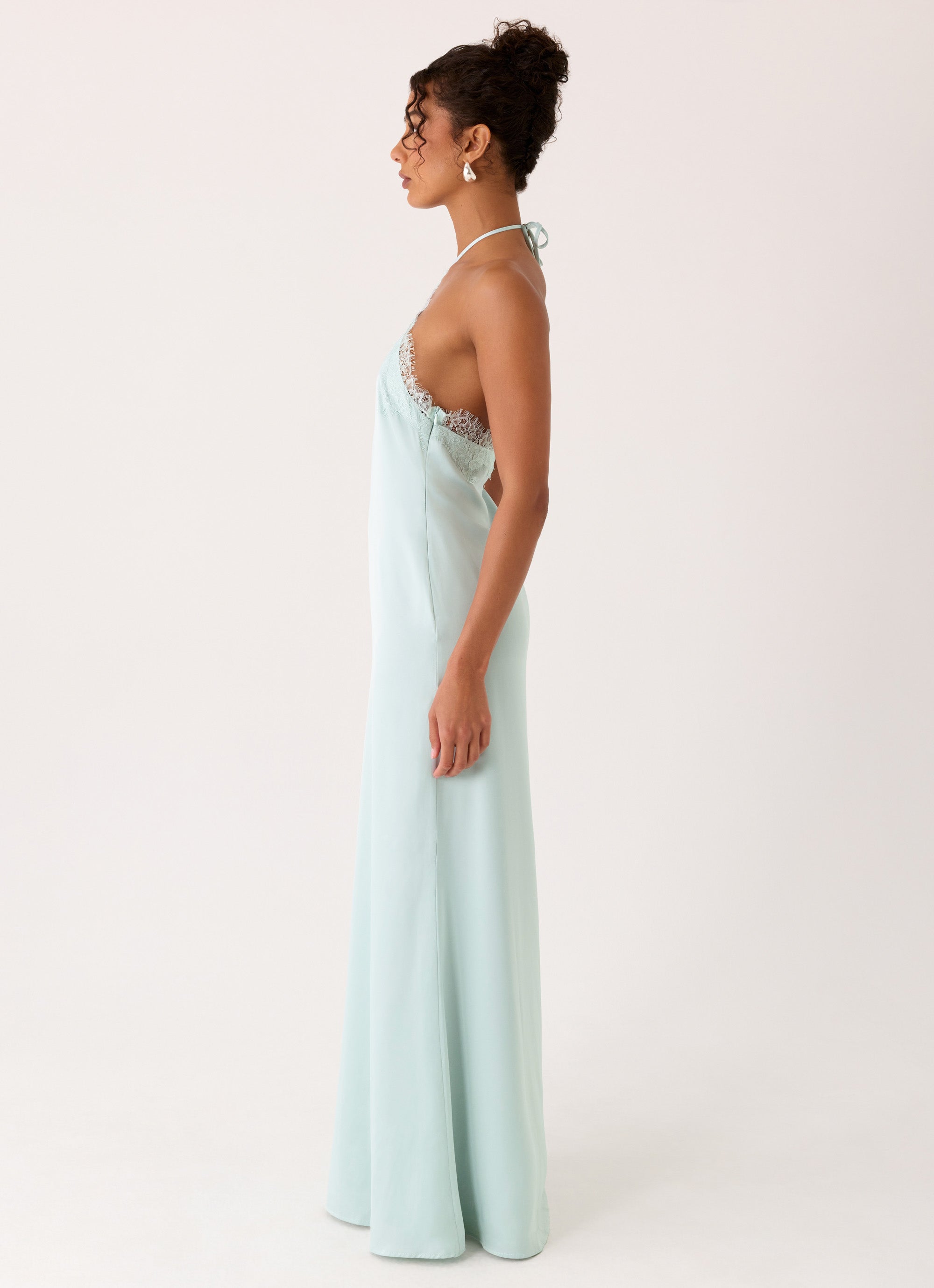 Samaria Halter Maxi Dress - Aqua
