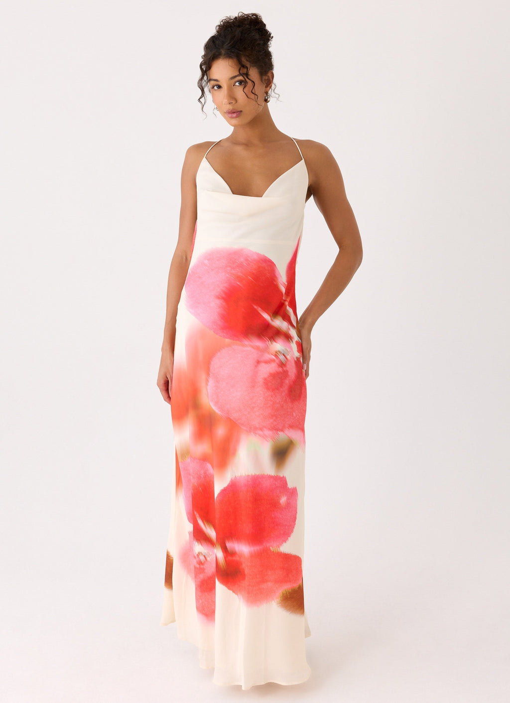 Samya Cowl Maxi Dress - Porcelain Rose