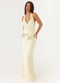 Sandrine Beaded Maxi Dress - Yellow