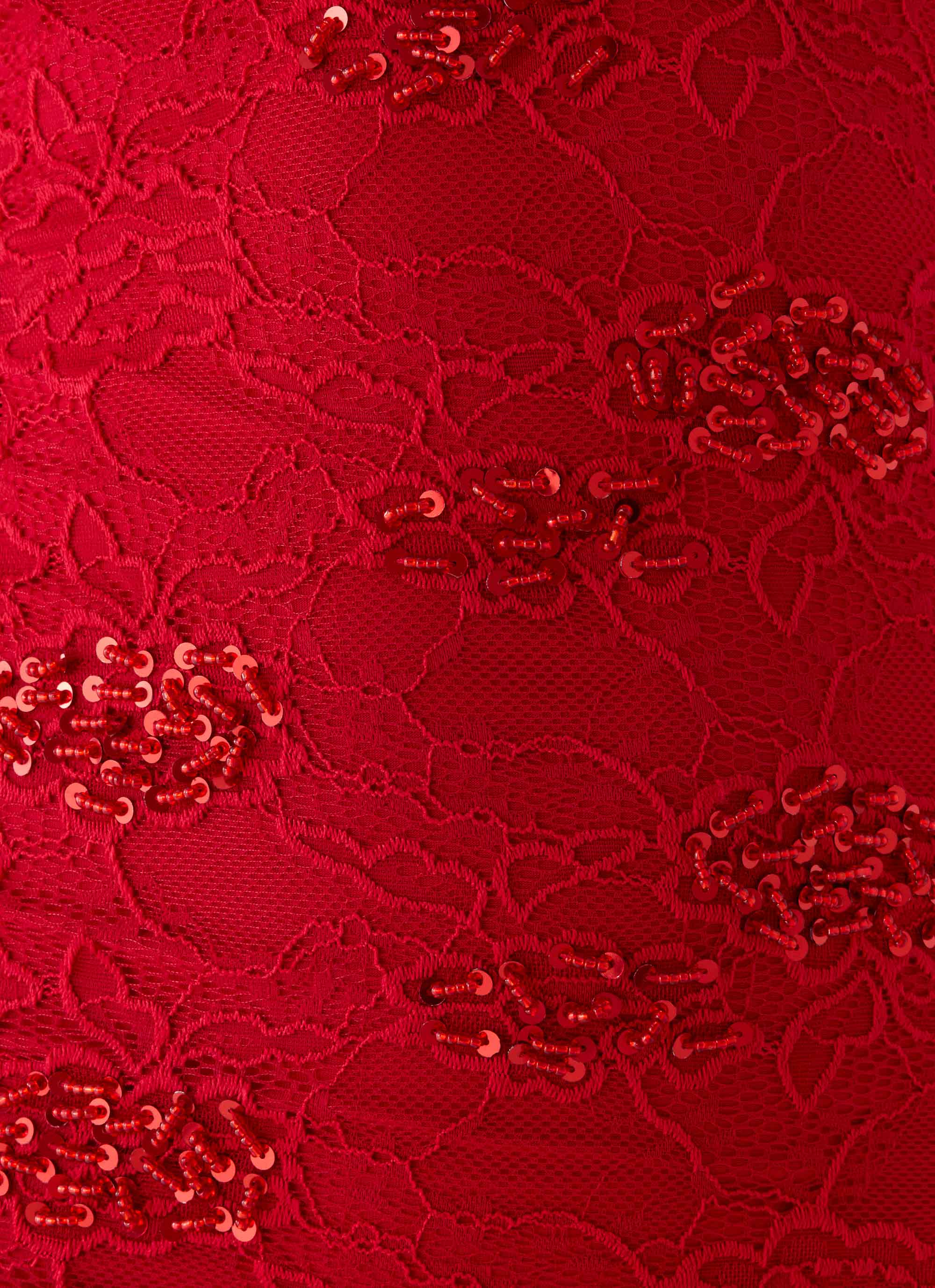 Sommers Lace Mini Dress - Red