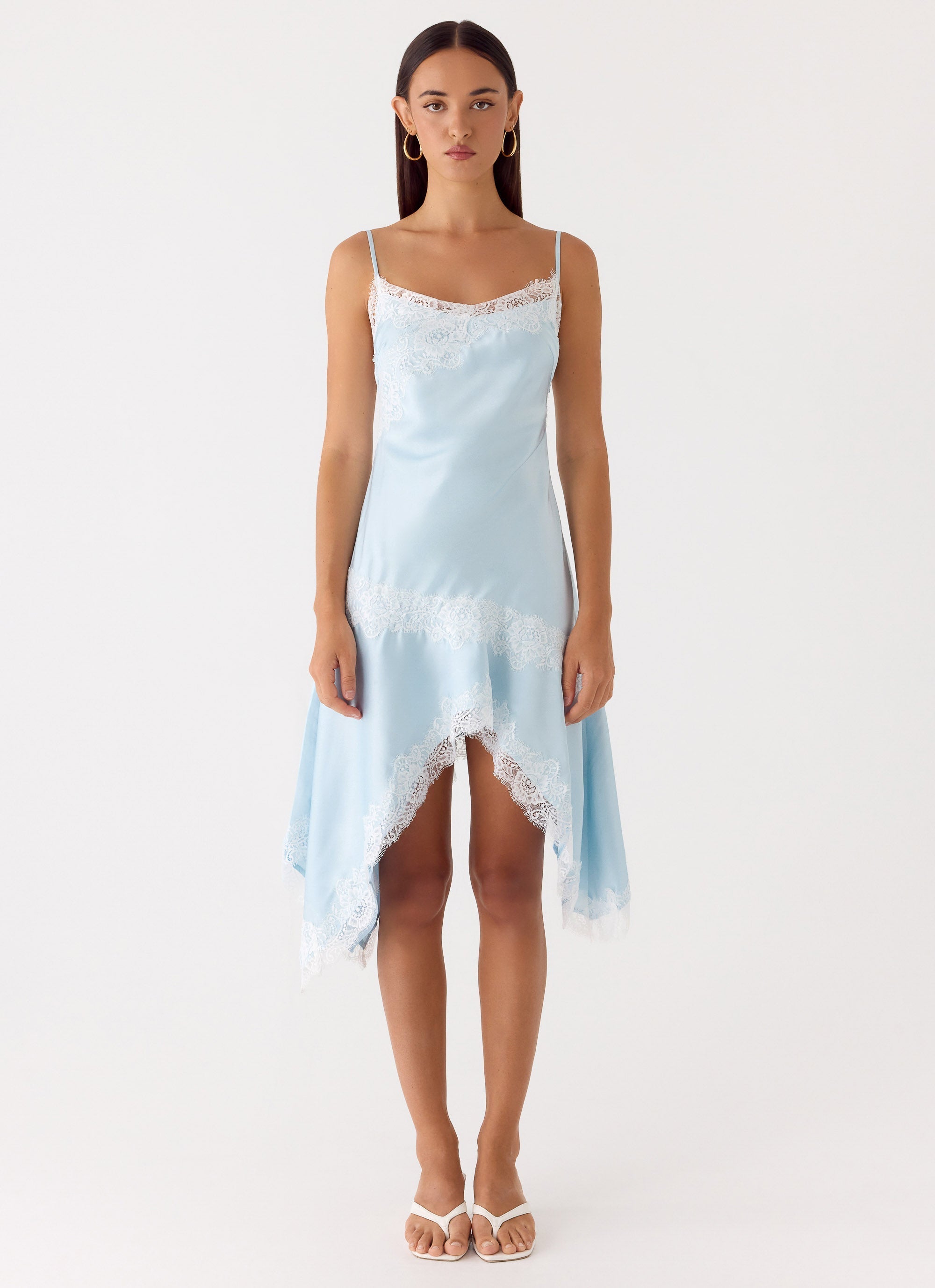 Starla Midi Dress - Pale Blue