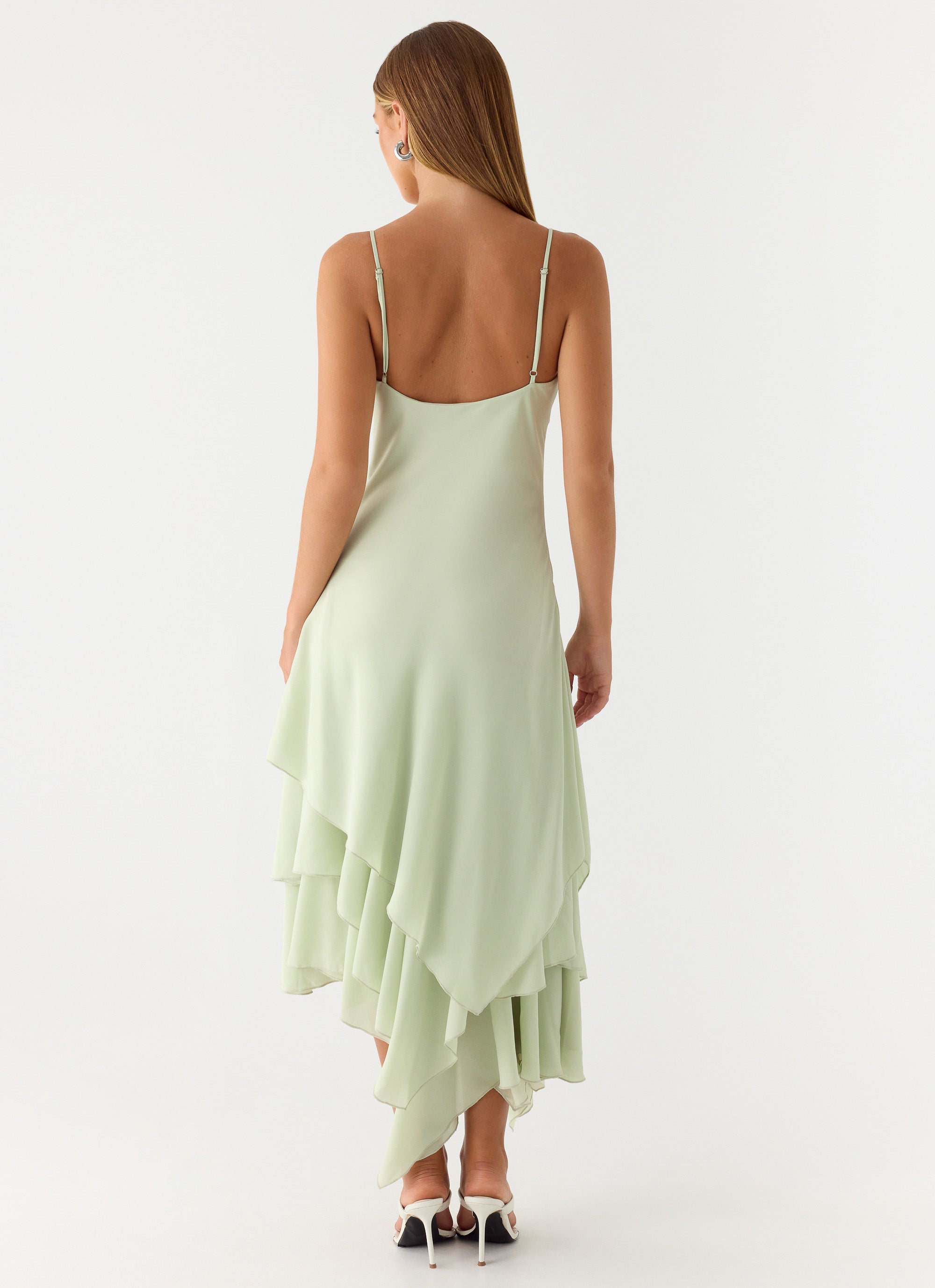 Trisette Midi Dress - Lime