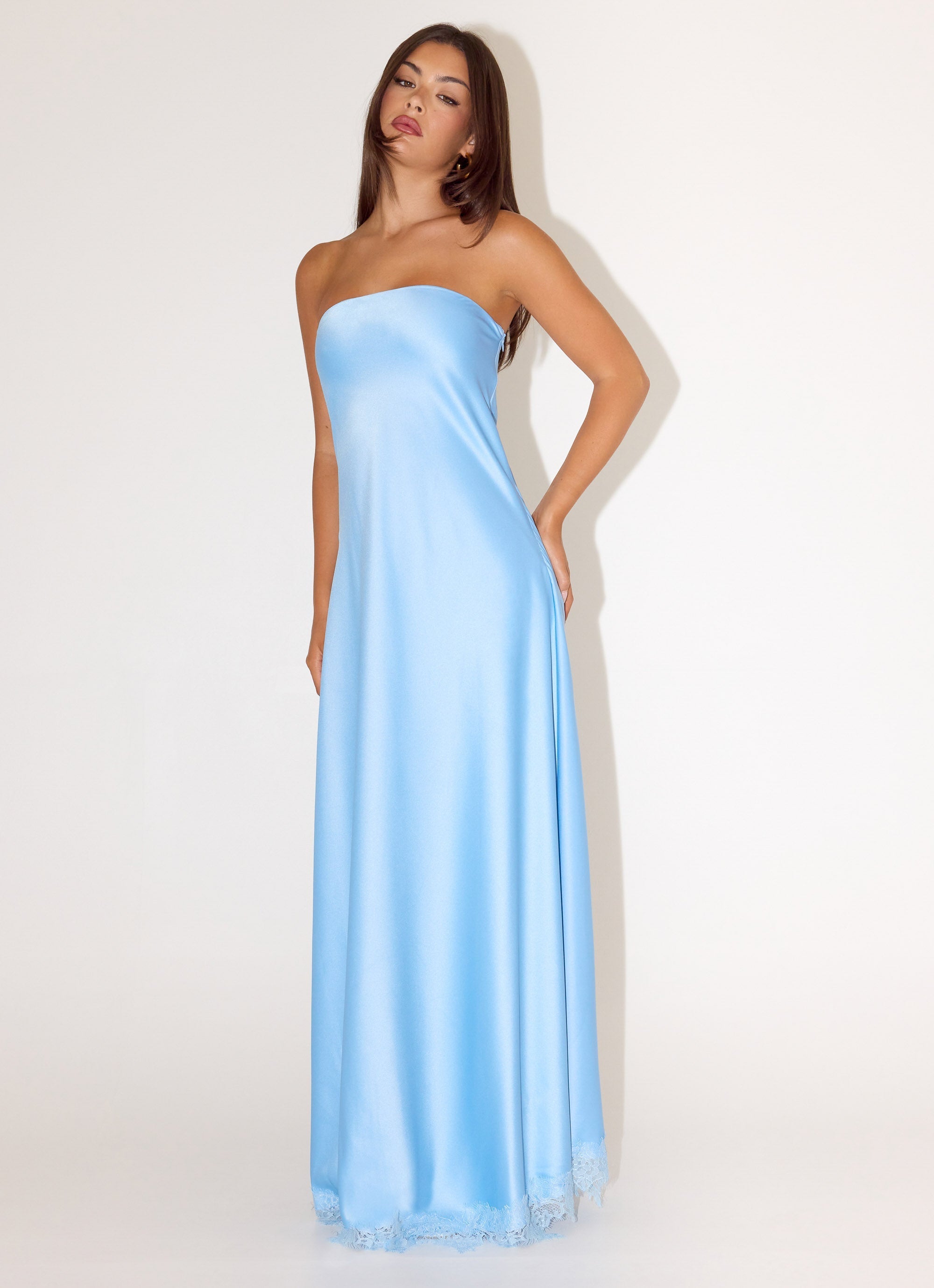 Yanina Strapless Maxi Dress - Blue