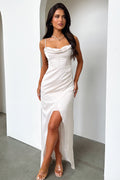 Aiana Satin Maxi Dress - Champagne