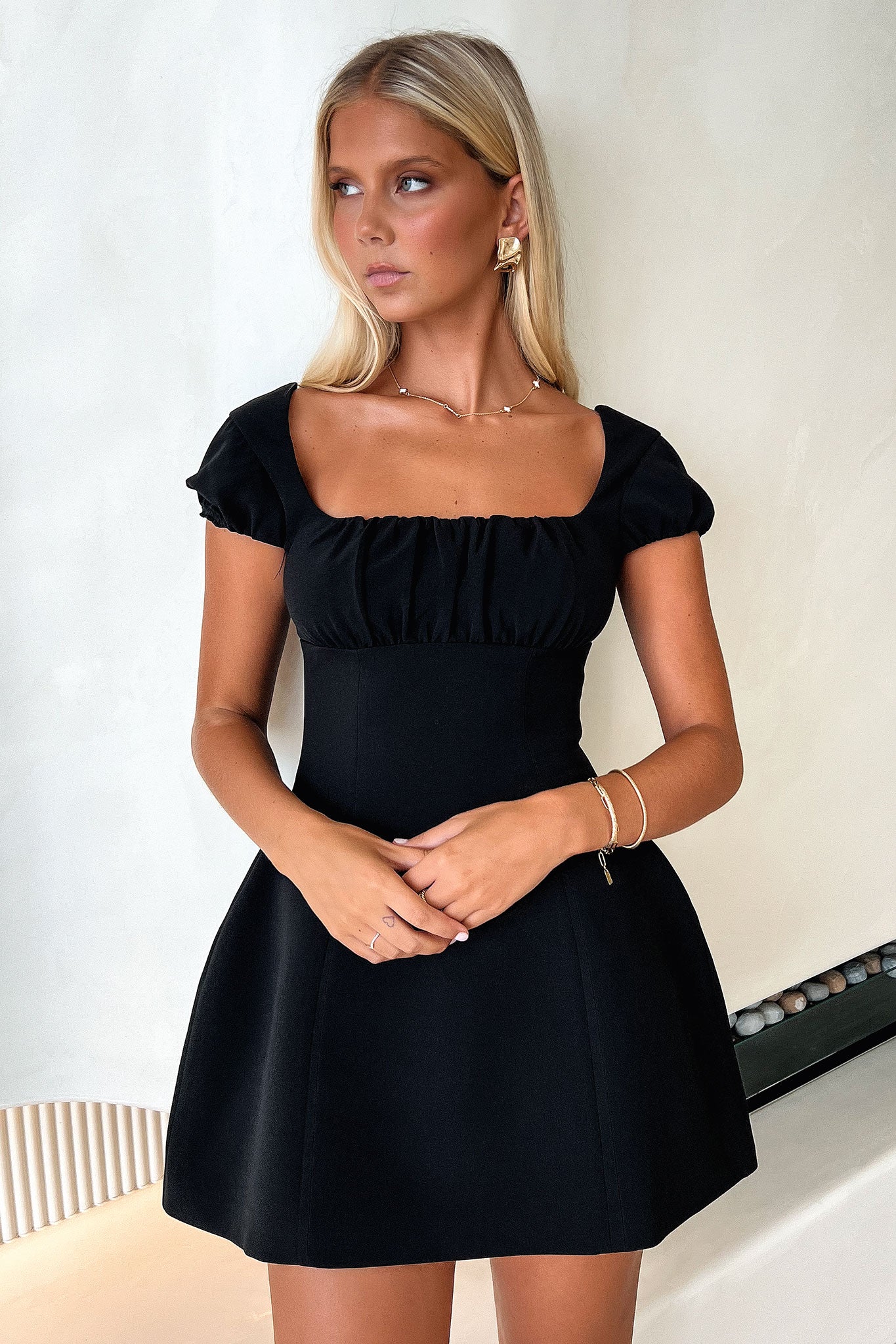Arlette Mini Dress - Black