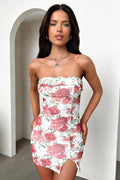 Charms Dress Mesh - Large Rose Print