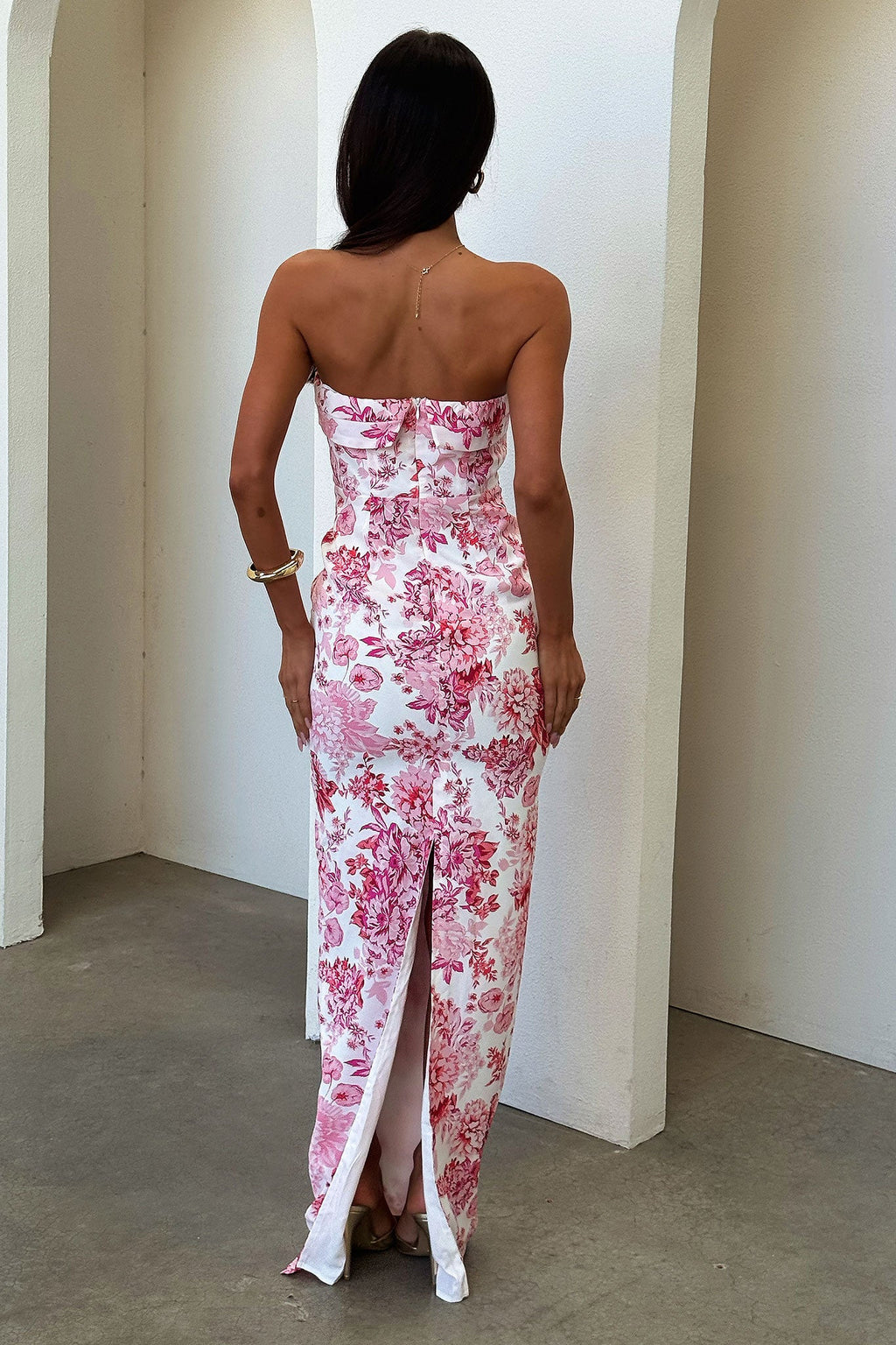 Charms Maxi Dress - Pink Floral