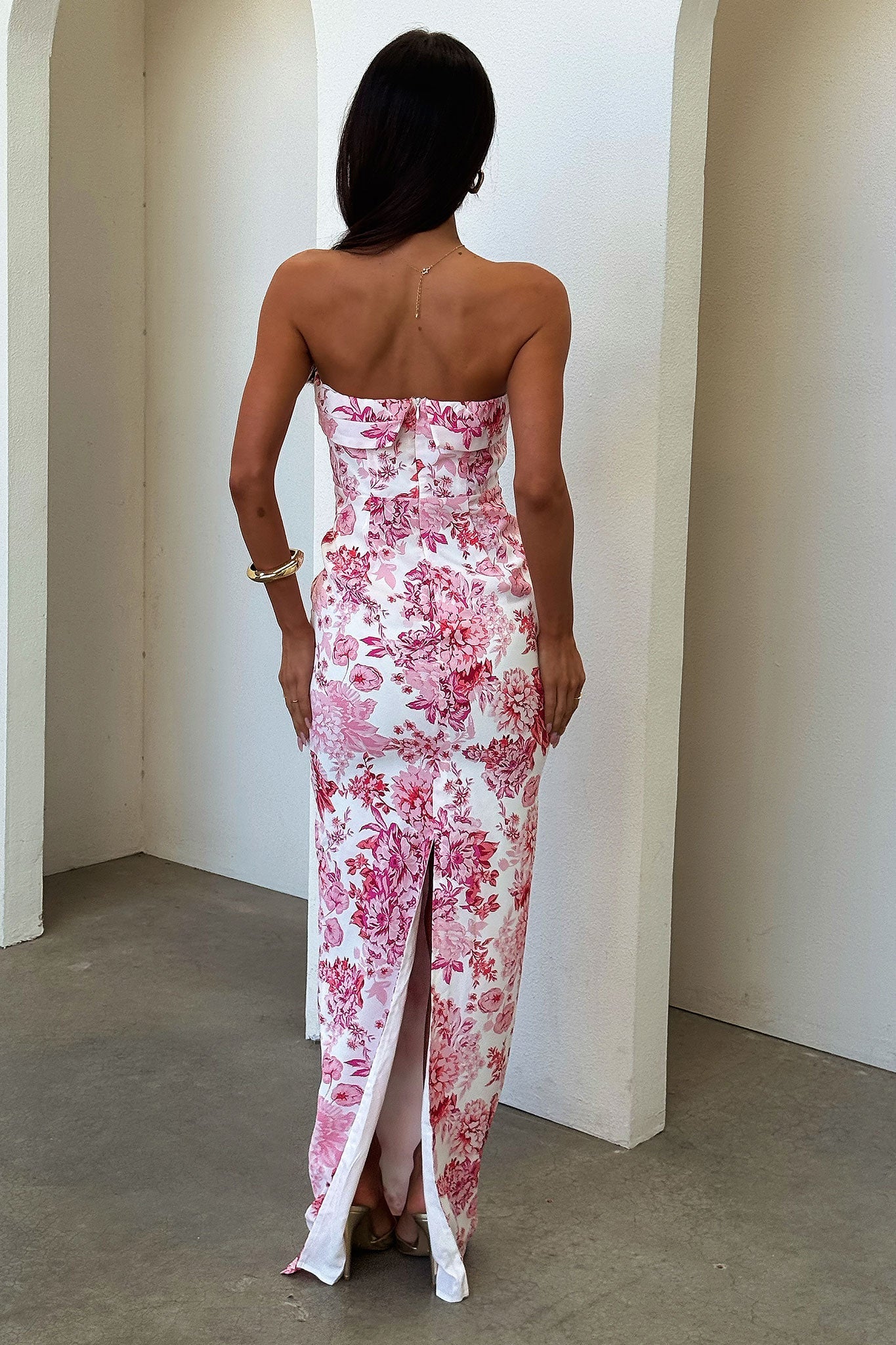 Charms Maxi Dress - Pink Floral