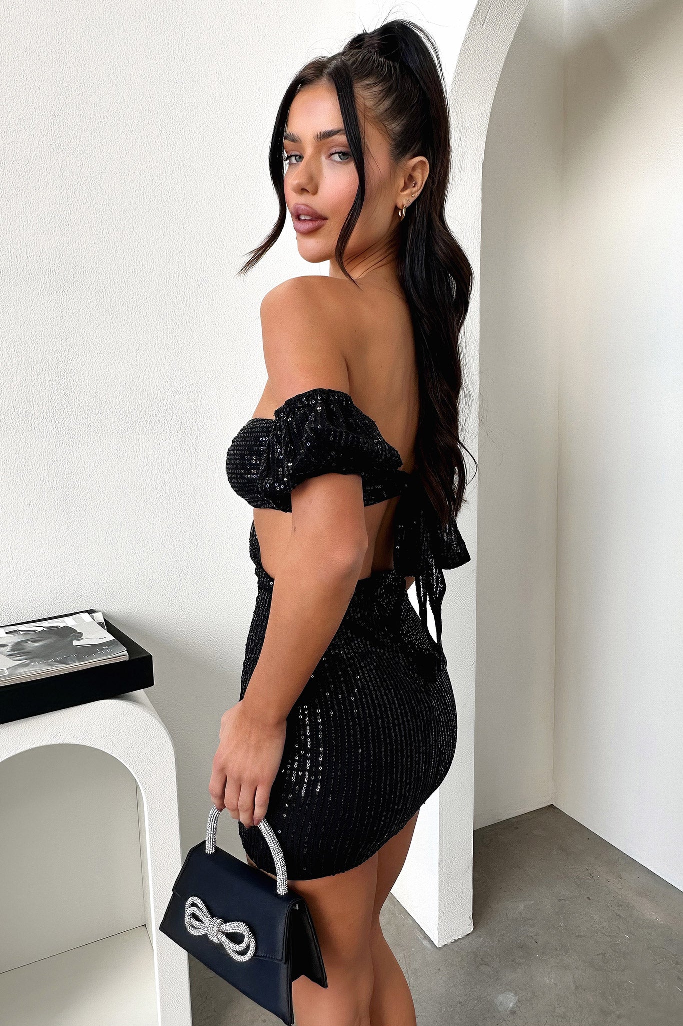 Jexter Dress - Black Sequin