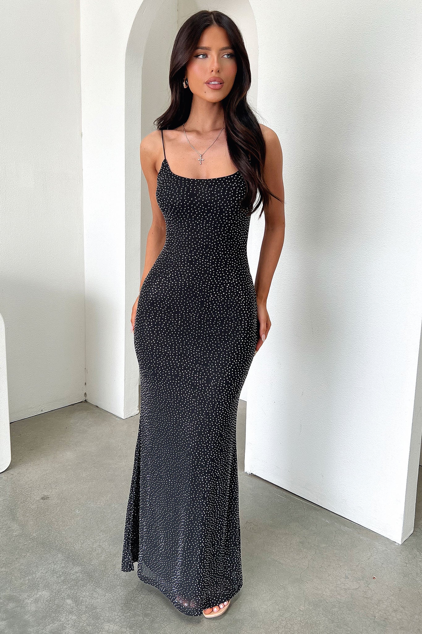 Nalani Embellished Maxi Dress - Black