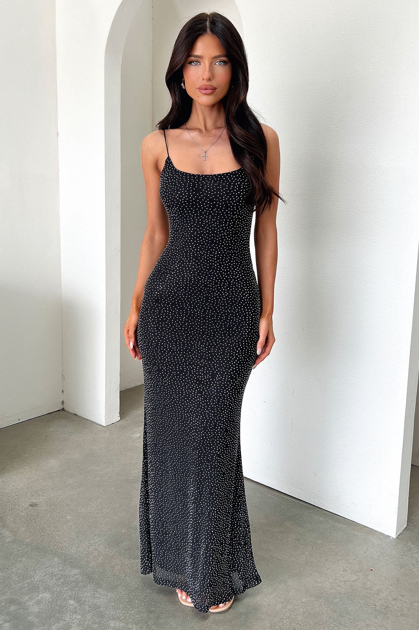 Nalani Embellished Maxi Dress - Black