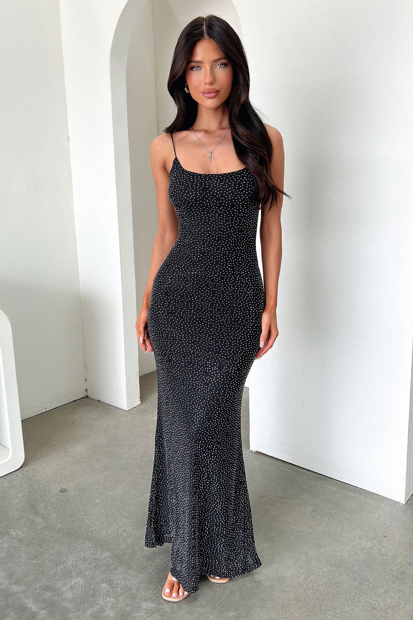 Nalani Embellished Maxi Dress - Black