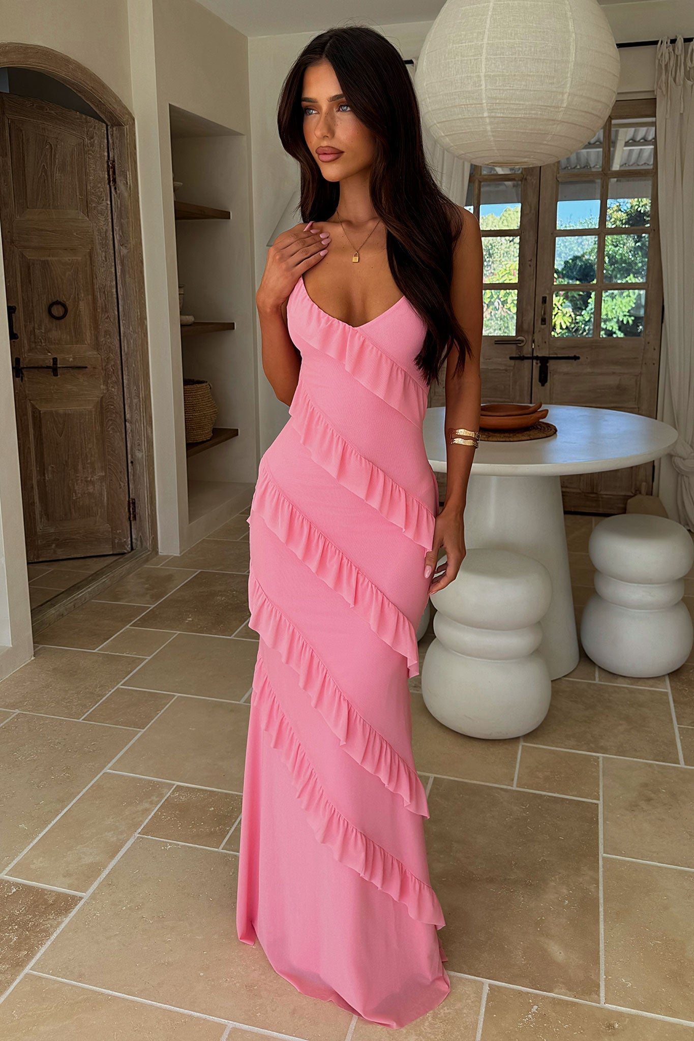 Pippa Maxi Dress - Baby Pink
