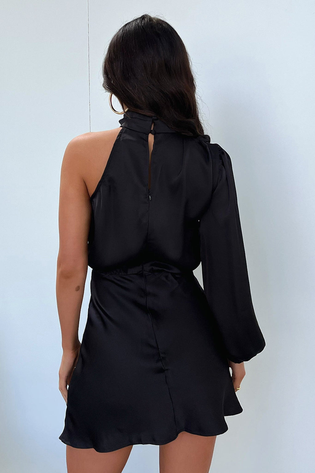 Santorini One Shoulder Dress - Black