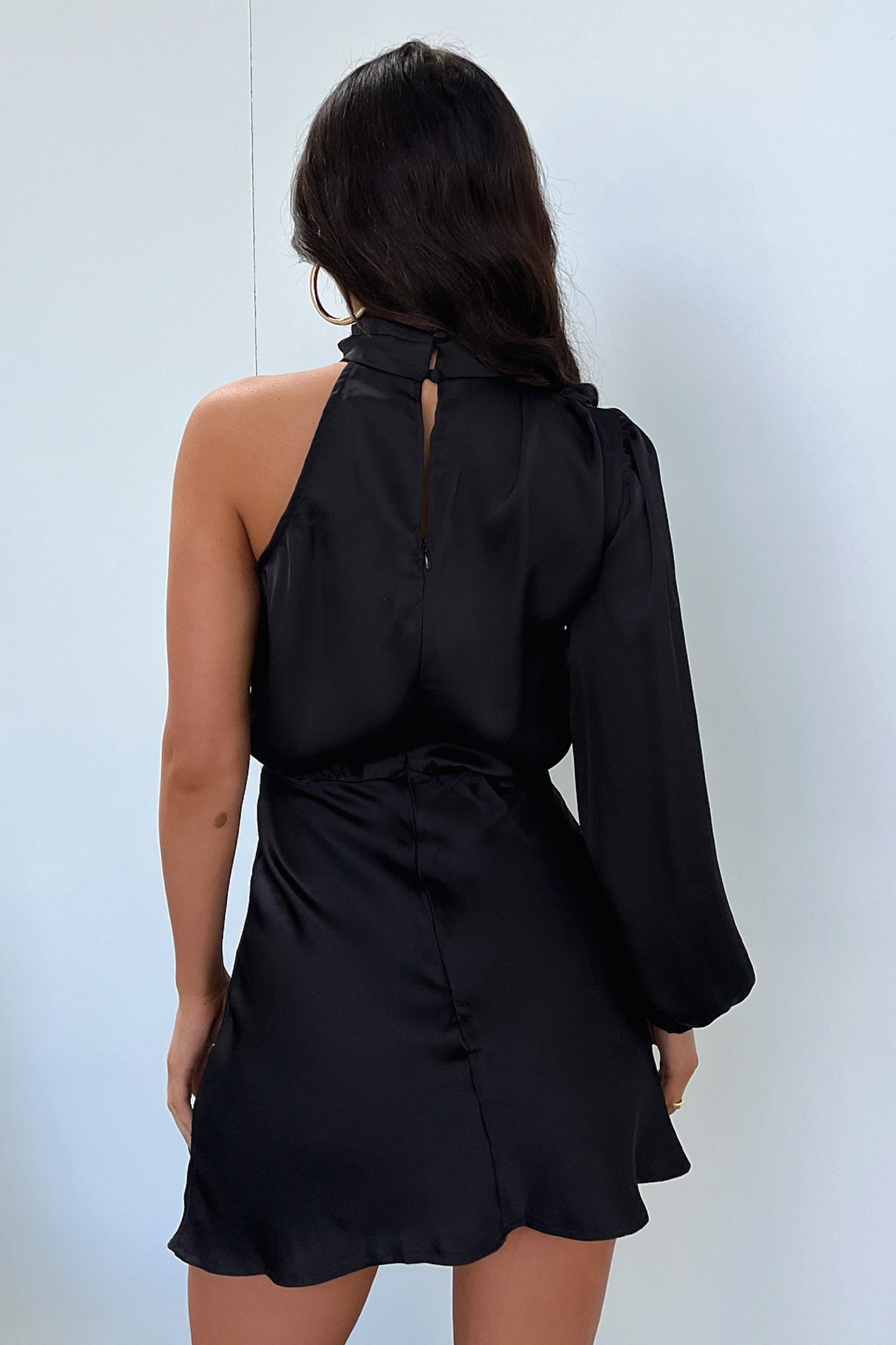 Santorini One Shoulder Dress - Black